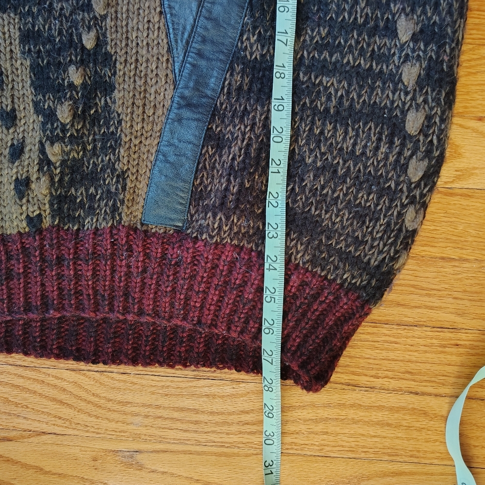 Multi Pattern Vintage Wool Sweater - image 5